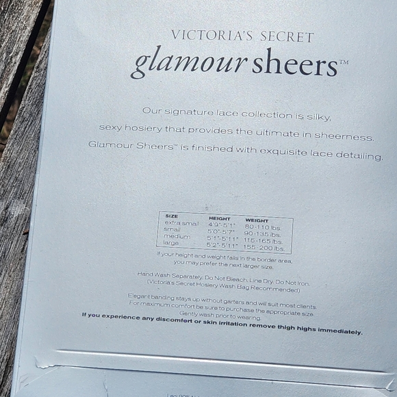 Victoria's Secret Glamour Sheers Lace Top Thigh Highs S - Picture 3 of 4